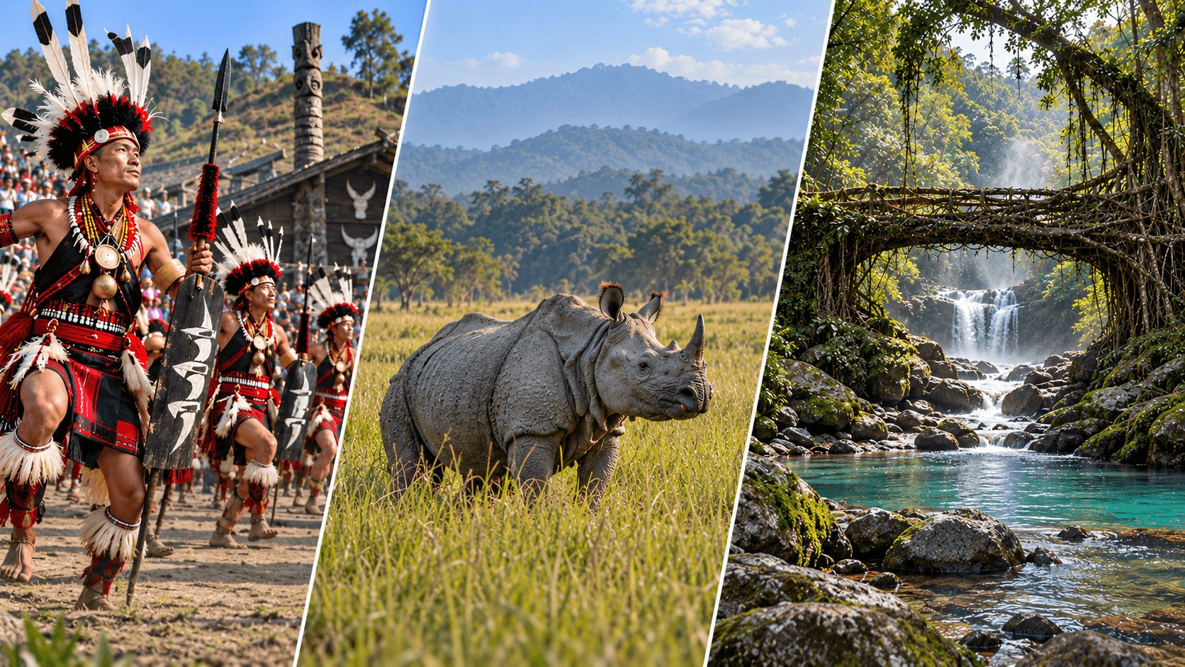 Hornbill Festival + Kaziranga + Meghalaya: 8-Day Northeast India Combo Itinerary
